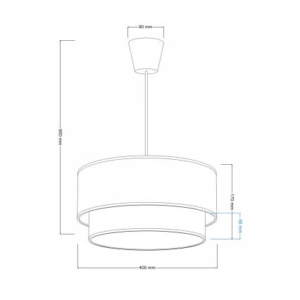 Brilagi - Lustre LED suspendu pour chambre d'enfant BOBO 1xE27/60W/230V Ø 40 cm blanc/beige motif oursons