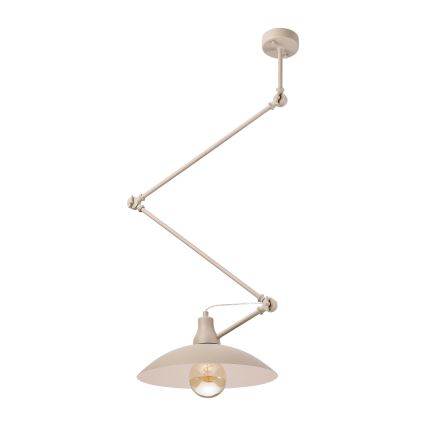 Brilagi - Suspension LED réglable sur tige IRONBEAM 1xE27/60W/230V beige