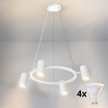 Brilagi - Suspension LED RGBW dimmable sur câble SELE 4xGU10/6,5W/230V 2700-6500K blanche