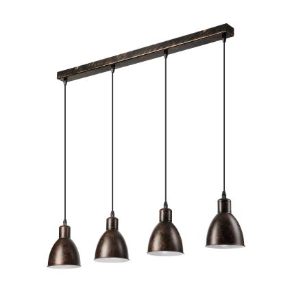 Brilagi - Suspension LED RIDDY sur câble 4xE27/60W/230V, finition cuivrée patinée