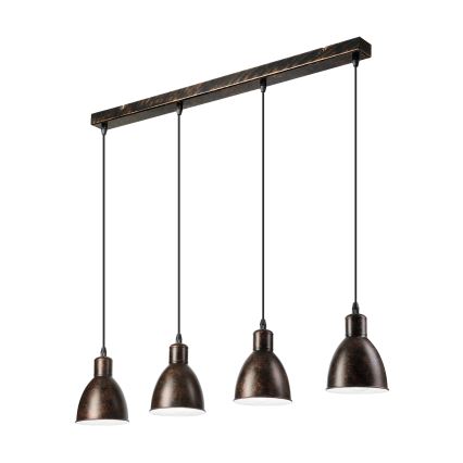 Brilagi - Suspension LED RIDDY sur câble 4xE27/60W/230V, finition cuivrée patinée