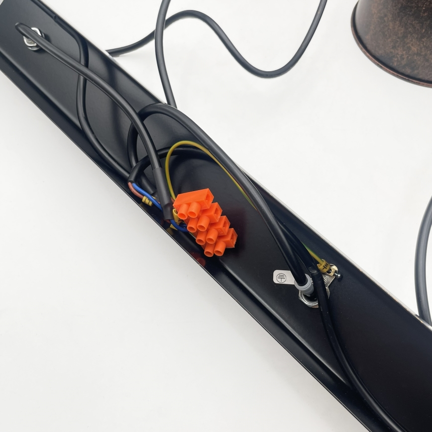 Brilagi - Suspension LED RIDDY sur câble 4xE27/60W/230V, finition cuivrée patinée