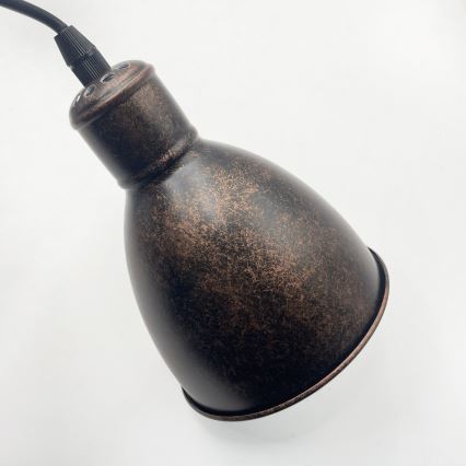 Brilagi - Suspension LED RIDDY sur câble 4xE27/60W/230V, finition cuivrée patinée