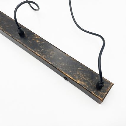 Brilagi - Suspension LED RIDDY sur câble 4xE27/60W/230V, finition cuivrée patinée