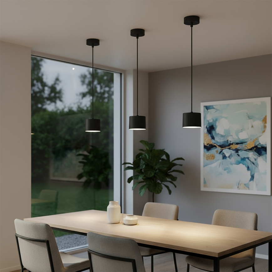 BRILAGI - Suspension LED RGB+CCT dimmable STRIPY 1xGX53/14W/230V pr. 82 mm 2700-6500K Wi-Fi Tuya noir
