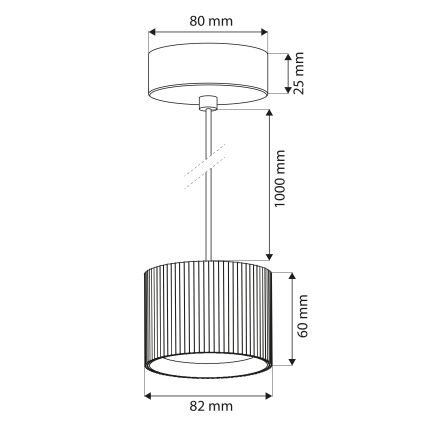BRILAGI - Suspension LED RGB+CCT dimmable STRIPY 1xGX53/14W/230V pr. 82 mm 2700-6500K Wi-Fi Tuya noir