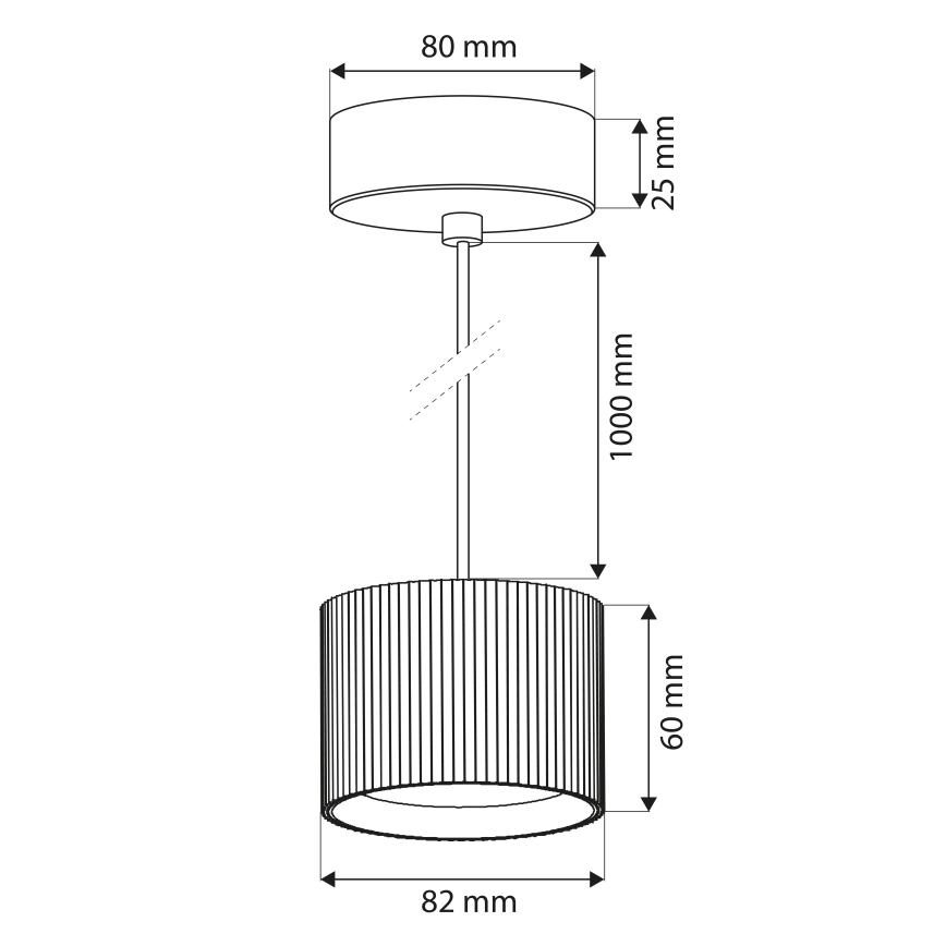 BRILAGI - Suspension LED RGB+CCT dimmable STRIPY 1xGX53/14W/230V pr. 82 mm 2700-6500K Wi-Fi Tuya noir