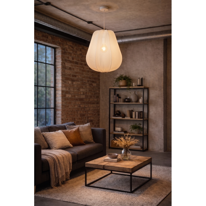 Brilagi - Suspension LED sur câble ARVEN 1xE27/8W/230V Ø 37 cm blanche
