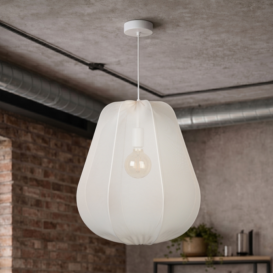 Brilagi - Suspension LED sur câble ARVEN 1xE27/8W/230V Ø 37 cm blanche