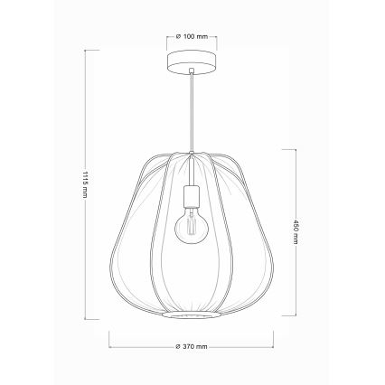 Brilagi - Suspension LED sur câble ARVEN 1xE27/8W/230V Ø 37 cm blanche