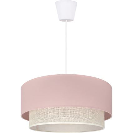 Brilagi - Suspension LED sur câble BOHO BOBO 1xE27/10W/230V Ø 40 cm rose/crème