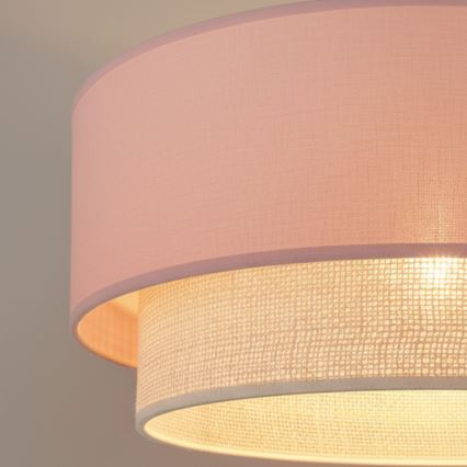 Brilagi - Suspension LED sur câble BOHO BOBO 1xE27/10W/230V Ø 40 cm rose/crème