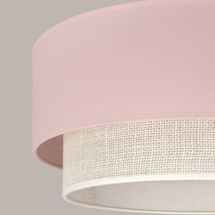 Brilagi - Suspension LED sur câble BOHO BOBO 1xE27/10W/230V Ø 40 cm rose/crème