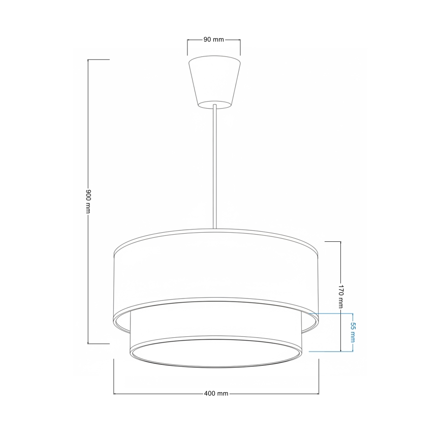 Brilagi - suspension LED sur câble BOHO ECO 1xE27/10W/230V Ø 40 cm crème