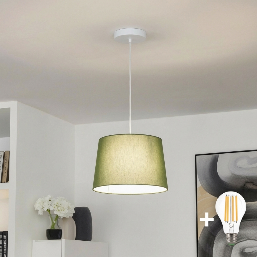 Brilagi - Suspension LED sur câble CERIA 1xE27/40W/230V diam. 30 cm verte