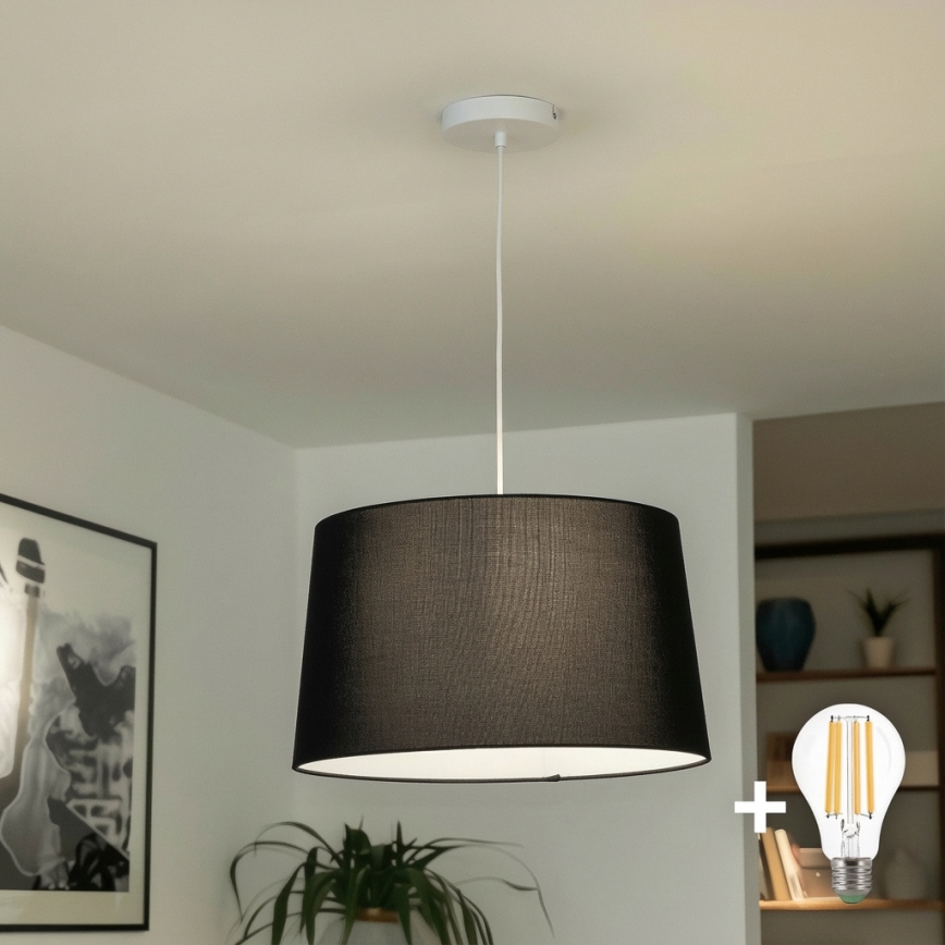 Brilagi - Suspension LED sur câble CERIA 1xE27/40W/230V Ø 45 cm noire