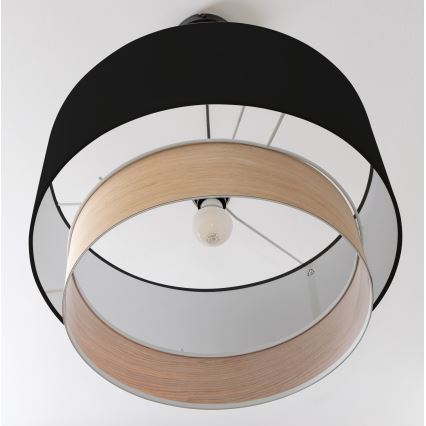Brilagi - Suspension LED sur câble CERIA 1xE27/40W/230V Ø 50 cm noir/beige