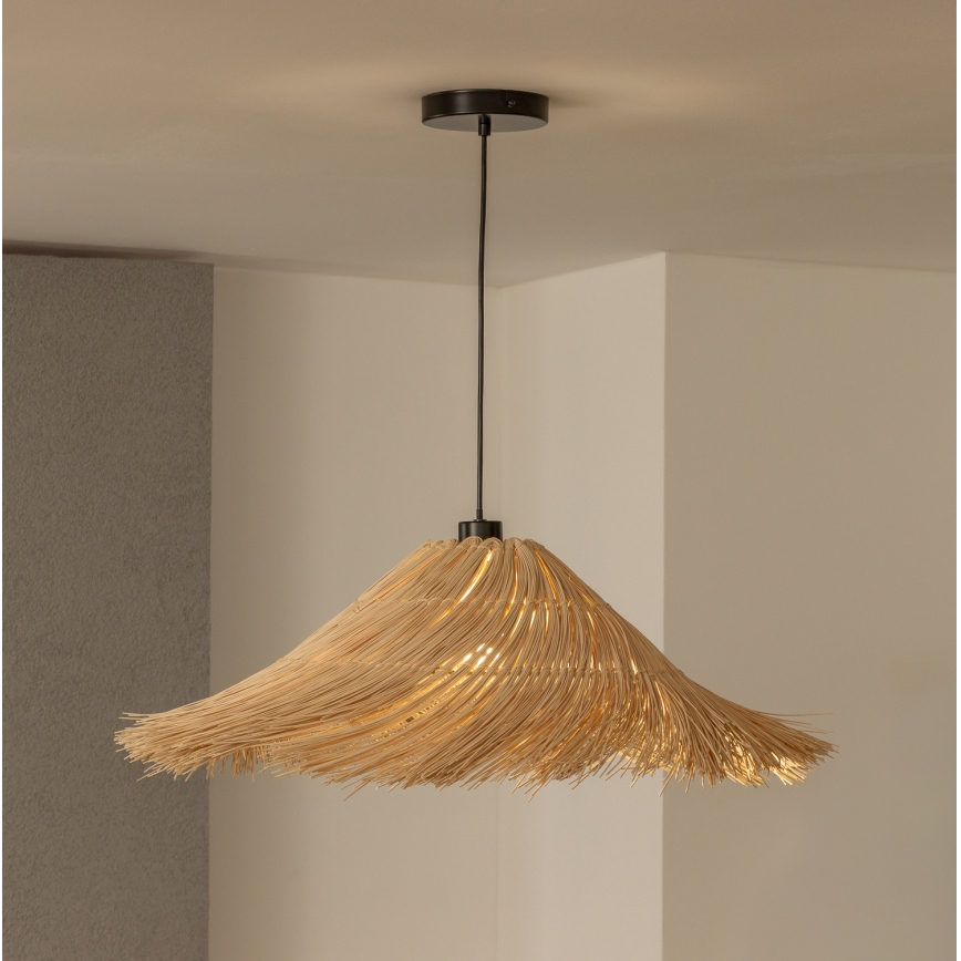 Brilagi - Suspension LED sur câble CERIA BOHO 1xE27/40W/230V Ø 100 cm en rotin