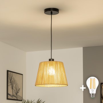 Brilagi - Suspension LED sur câble CERIA BOHO 1xE27/40W/230V Ø 28 cm marron