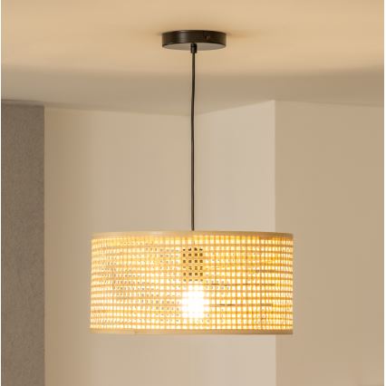 Brilagi - Suspension LED sur câble CERIA BOHO 1xE27/40W/230V Ø 40 cm bambou