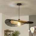 BRILAGI - Suspension LED sur câble CERIA BOHO 1xE27/40W/230V Ø 80 cm noir/marron