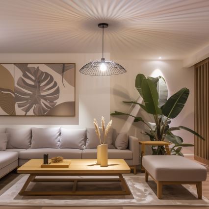 Brilagi - Suspension LED sur câble CERIA WIRE 1xE27/40W/230V diam. 60 cm noire