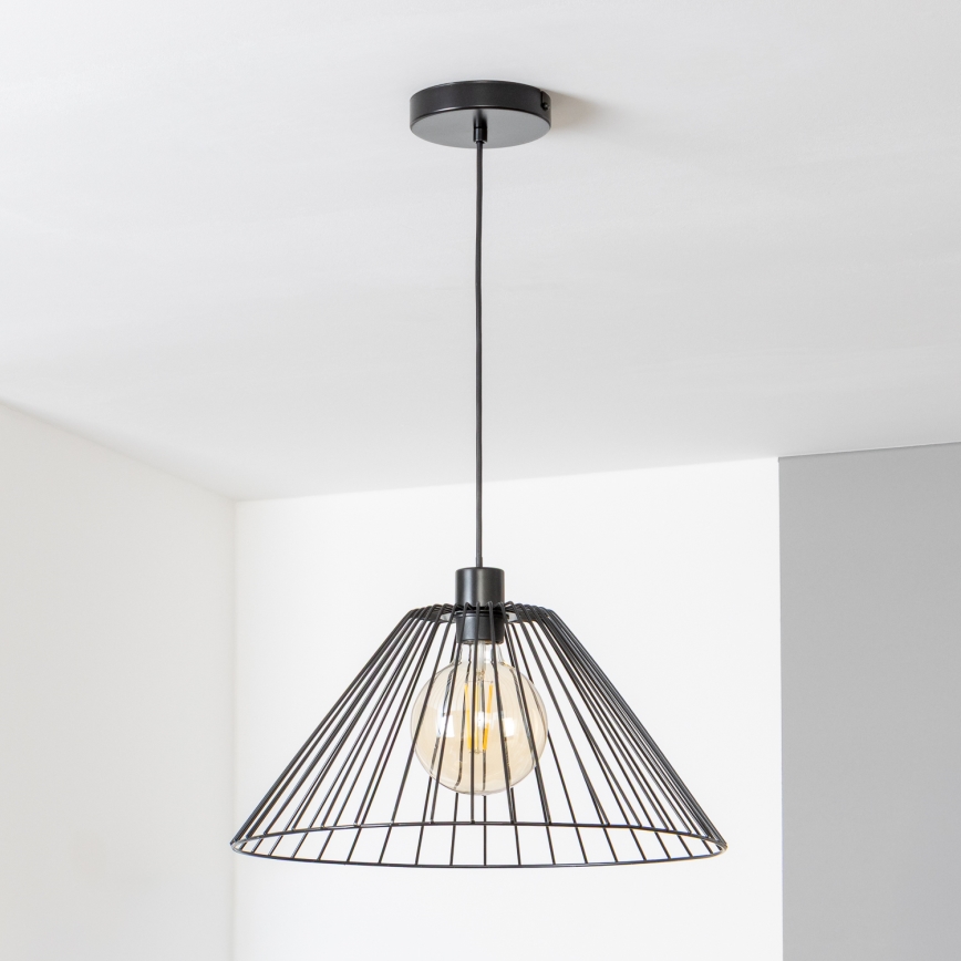 Brilagi - Suspension LED sur câble CERIA WIRE 1xE27/40W/230V Ø 45 cm noire