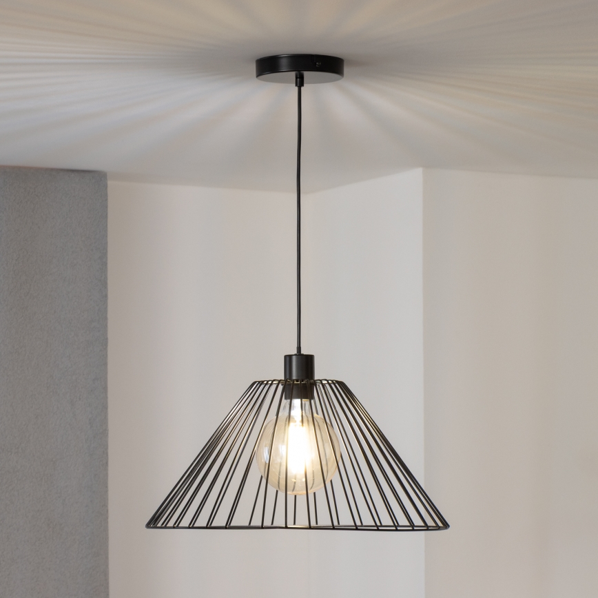 Brilagi - Suspension LED sur câble CERIA WIRE 1xE27/40W/230V Ø 45 cm noire