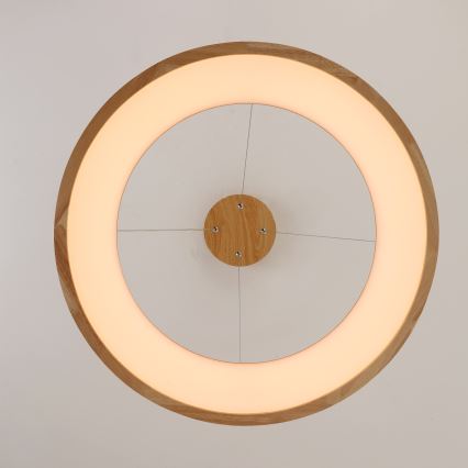 Brilagi - Suspension LED sur câble FALCON WOOD LED/40W/230V 3000/4000/6000K Ø 60 cm bois