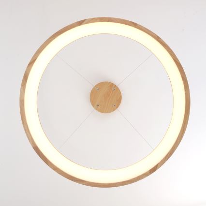 Brilagi - suspension LED sur câble FALCON WOOD LED/60W/230V 3000/4000/6000K Ø 80 cm bois