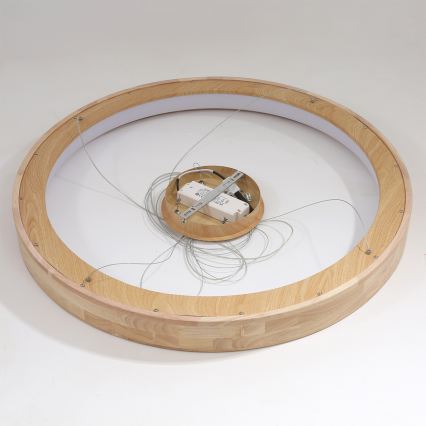 Brilagi - suspension LED sur câble FALCON WOOD LED/60W/230V 3000/4000/6000K Ø 80 cm bois