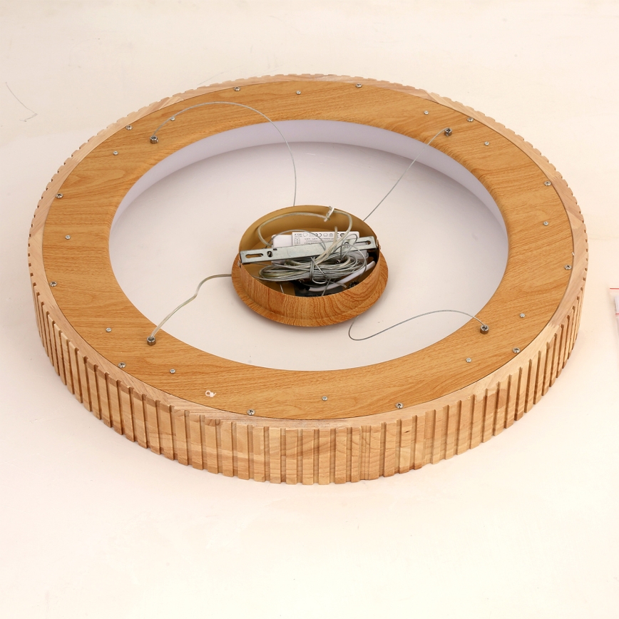 Brilagi - Suspension LED sur câble FALCON WOOD MODERN LED/40W/230V 3000/4000/6000K Ø 60 cm en bois