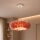 Brilagi - Suspension LED sur câble FEATHER, 3x E27 (max. 40W, 230V) + 3x LED 3W intégrées, Ø 50 cm, rose