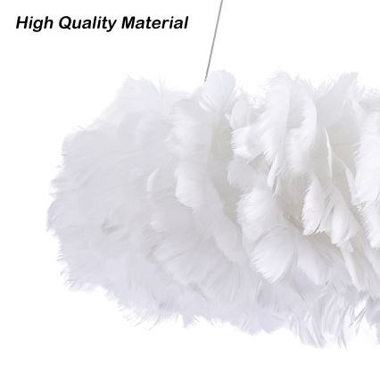 Brilagi - Suspension LED sur câble FEATHER 3xE27/40W/230V + 3xLED/3W Ø 50 cm blanche