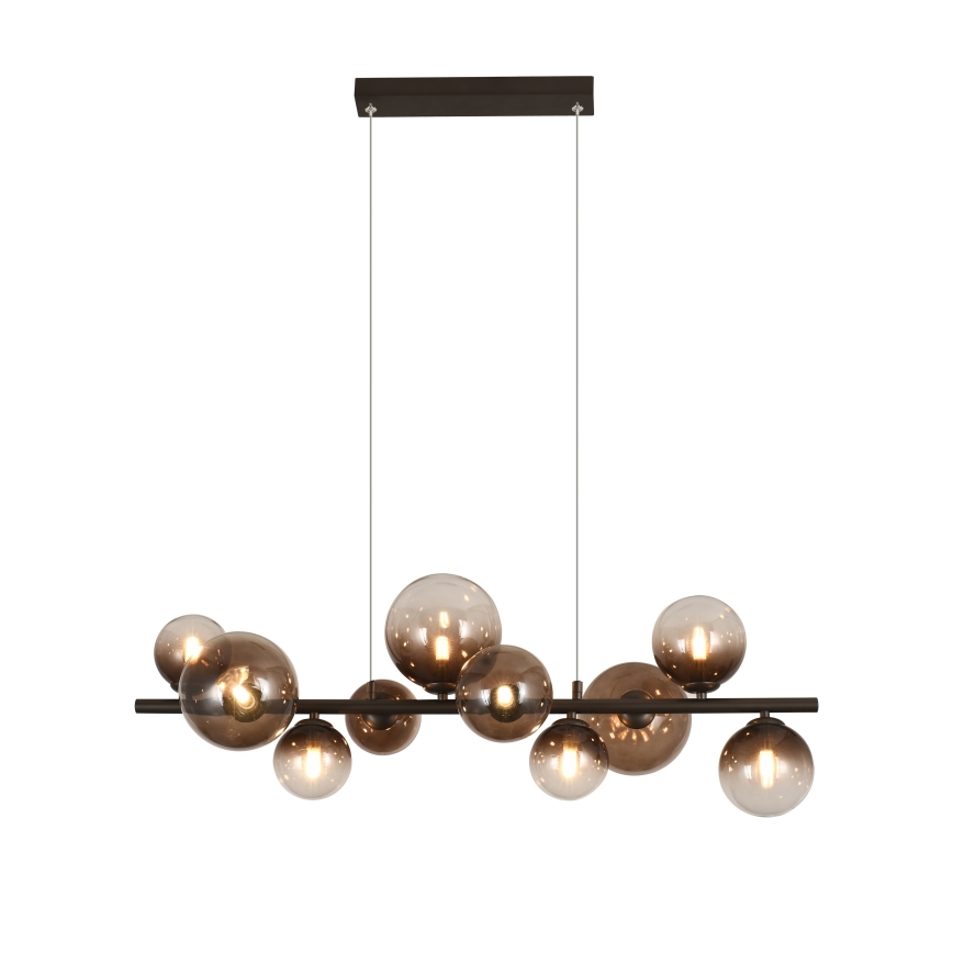 Brilagi - Suspension LED sur câble MILLA 10xG9/3W/230V marron/marron fumé