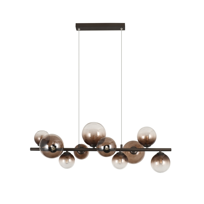 Brilagi - Suspension LED sur câble MILLA 10xG9/3W/230V marron/marron fumé