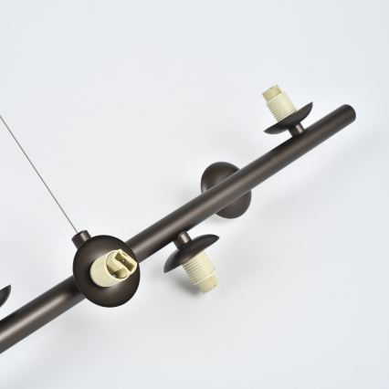 Brilagi - Suspension LED sur câble MILLA 10xG9/3W/230V marron/marron fumé