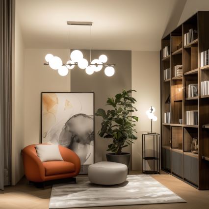 Brilagi - Suspension LED sur câble MILLA 10xG9/3W/230V noir chromé/blanc