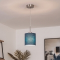 Brilagi - Suspension LED sur câble NUBILA 1xE27/60W/230V Ø 14 cm bleu foncé