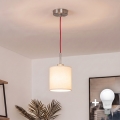 Brilagi - Suspension LED sur câble NUBILA 1xE27/60W/230V Ø 14 cm rouge/crème