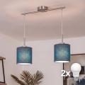 Brilagi - Suspension LED sur câble NUBILA 2xE27/60W/230V bleu foncé