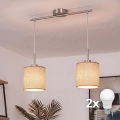 Brilagi - Suspension LED sur câble NUBILA 2xE27/60W/230V brun clair