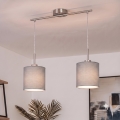 Brilagi - Suspension LED sur câble NUBILA 2xE27/60W/230V, gris clair