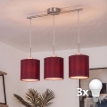 Brilagi - Suspension LED sur câble NUBILA 3x E27/60W/230V rouge pompéien