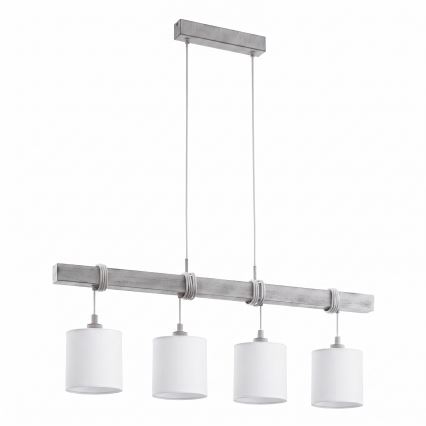 Brilagi - Suspension LED sur câble NUBILA 4xE27/60W/230V gris/blanc