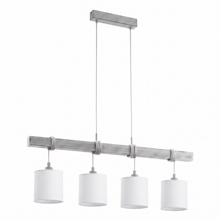 Brilagi - Suspension LED sur câble NUBILA 4xE27/60W/230V gris/blanc