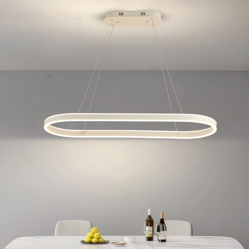 Brilagi - Suspension LED sur câble PONDIE LED/45W/230V 80x30 cm blanche
