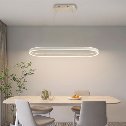 Brilagi - Suspension LED sur câble PONDIE LED/45W/230V 80x30 cm blanche