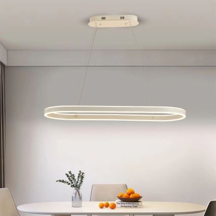 Brilagi - Suspension LED sur câble PONDIE LED/45W/230V 80x30 cm blanche