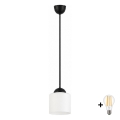 BRILAGI - Suspension LED sur câble RETRO GLASS 1xE27/60W/230V Ø 14 cm noire/blanche